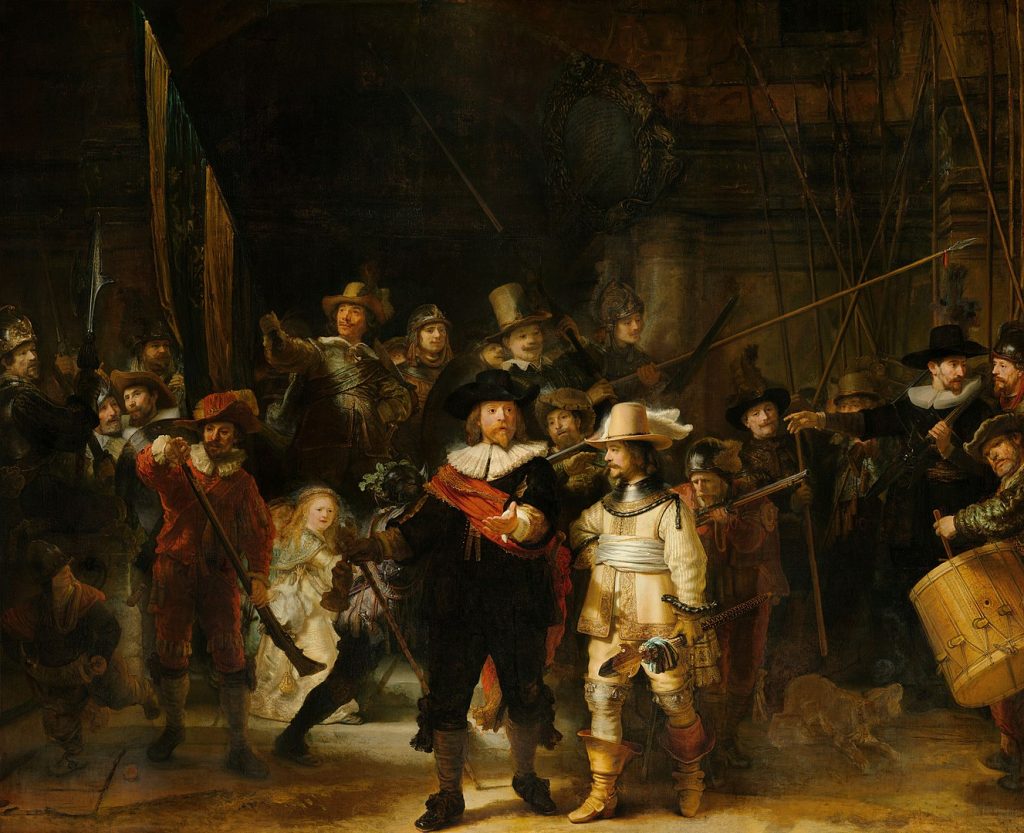La compañía militar del capitán Frans Banninck Cocq y el teniente Willem van Ruytenburgh, de Rembrandt