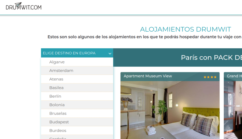 Drumwit, viajes baratos a destinos sorpresa